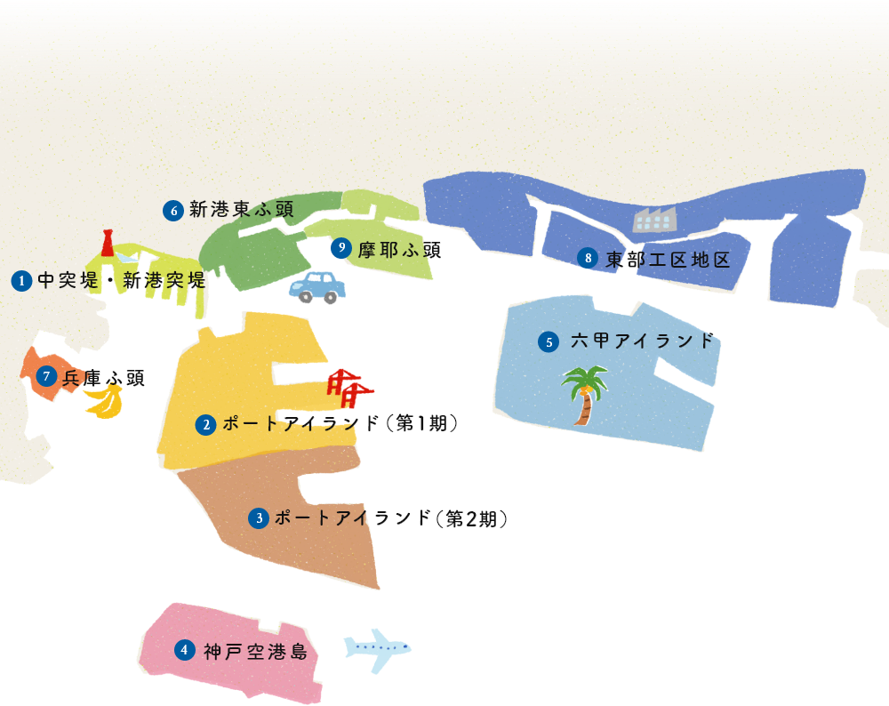 神戸港マップ